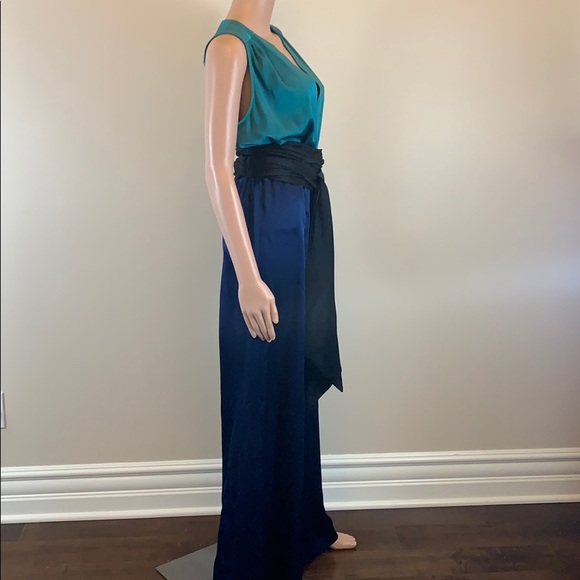 Carolina Ritzler colorblock satin jumpsuit - Picture 6 of 9